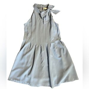 GB Girls Blue Bow Dress Size 12 Sleeveless Pleated Party Easter Special Occasion